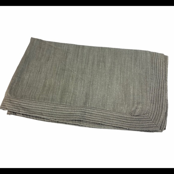 Threshold KING Gray Chambray Sham Stitched Edge - Picture 2 of 6